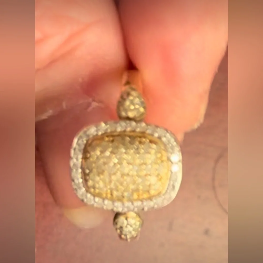 πHPπ10K Diamond YELLOW & WHITE .53ctw SOLID Yellow Gold NATURAL & MINED - Picture 9 of 13